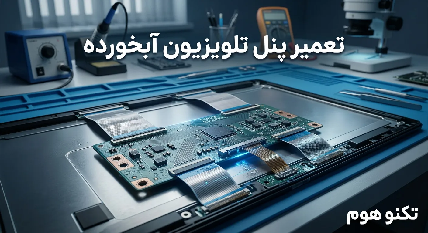 علائم آب‌خوردگی تلویزیون و راهنمای فوری تعمیر پنل آب‌خورده
