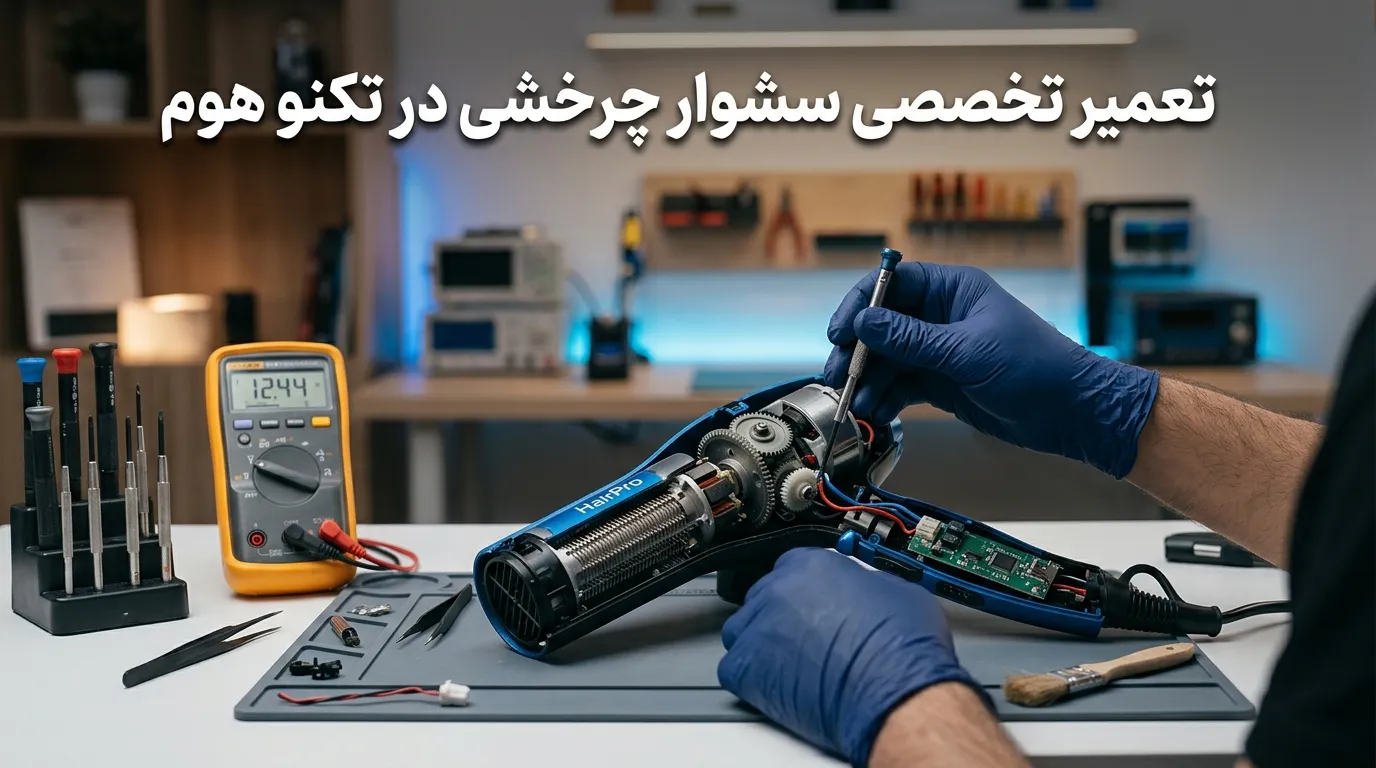 چرا سشوار چرخشی نمی‌چرخد؟ (مشکل گیربکس)